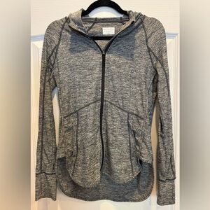 ATHLETA Heather Gray Zip Front Hoodie NWOT XSMALL